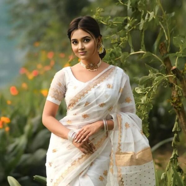 আফসান প্রিন্ট শাড়ি - ব্লাউজ পিস সহ